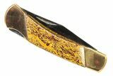 Pocket Knife With Miriam Stone Inlays & Matching Base #337599-2